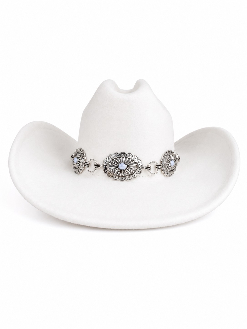 Illuma Western Cowboy Hat with Silver-Tone Concho Band